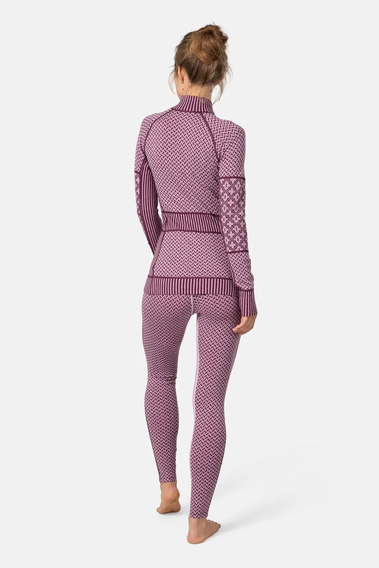 Odzież Kari Traa longsleeve funkcyjny SMEKKER 622681 fioletowy
