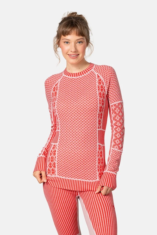 Funkcionalna majica z dolgimi rokavi Kari Traa SMEKKER Zgornji del oranžna 622682