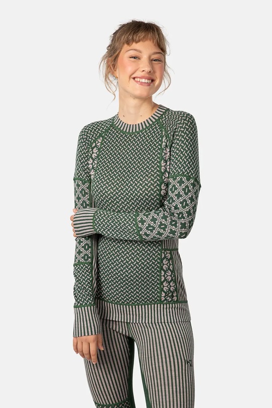 Kari Traa longsleeve funkcyjny SMEKKER sporty zimowe zielony 622682