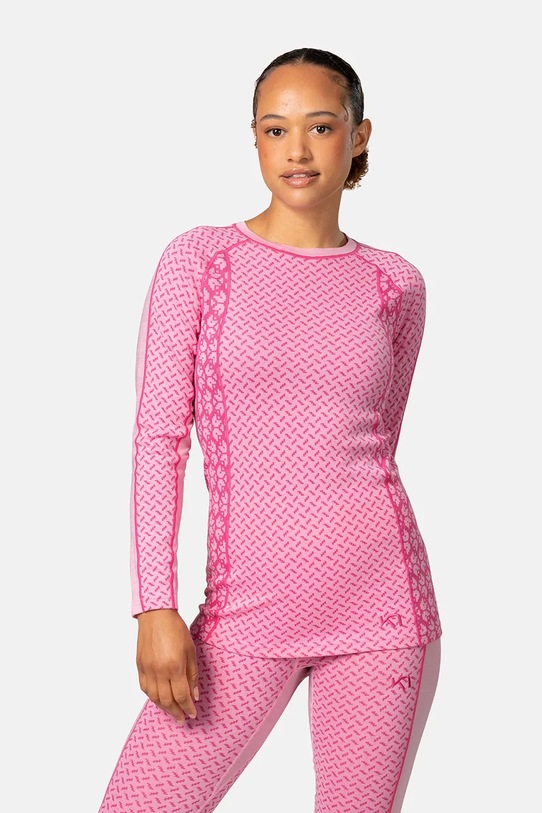 Kari Traa longsleeve funkcyjny LEKKER Planet friendly różowy 623587