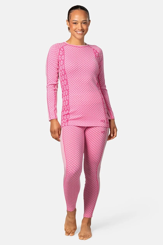 Odzież Kari Traa longsleeve funkcyjny LEKKER 623587 różowy