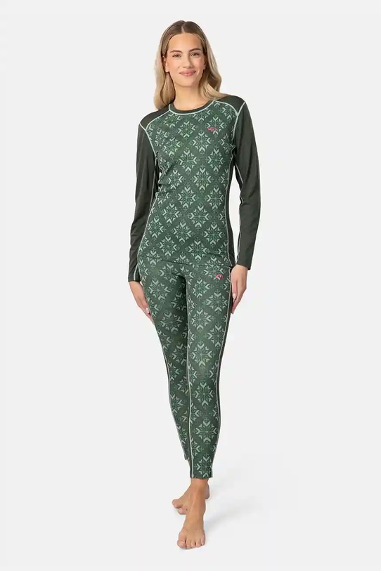 Odzież Kari Traa longsleeve funkcyjny ISELIN 623897 zielony