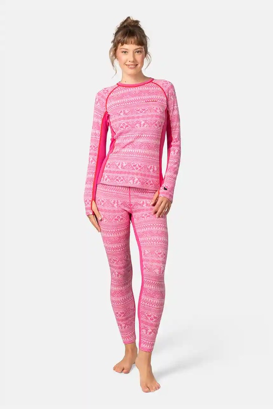 Odzież Kari Traa longsleeve funkcyjny TALE 623923 różowy