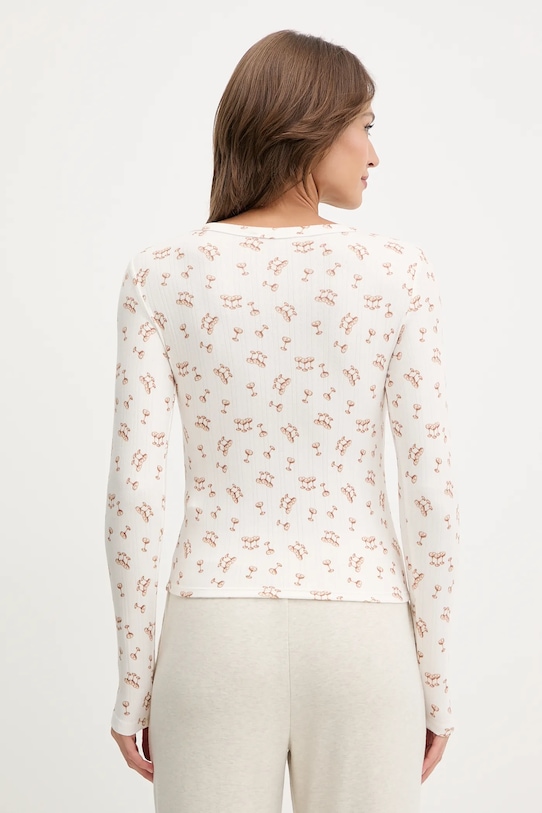 Abercrombie & Fitch longsleeve piżamowy KI146.5109.110 beżowy AW25