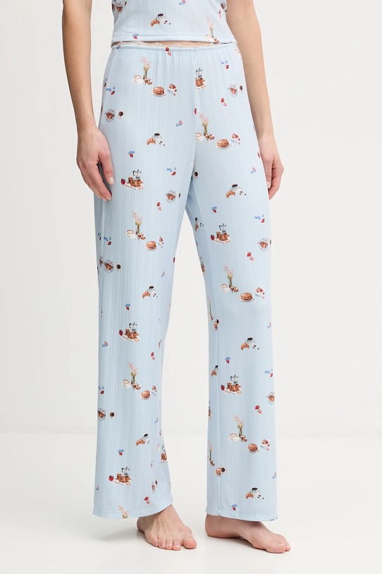 Abercrombie & Fitch spodnie piżamowe drobny wzór niebieski KI146.5112.111