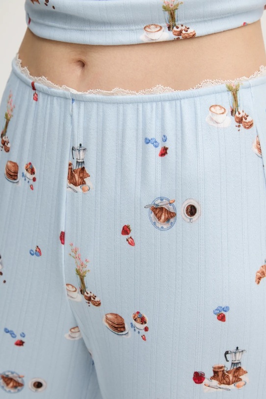 Abercrombie & Fitch spodnie piżamowe niebieski KI146.5112.111