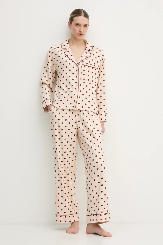 Abercrombie & Fitch spodnie piżamowe KI146.5134.606 beżowy AW25