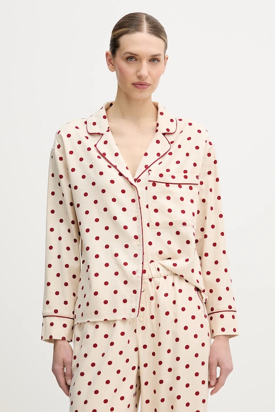 Abercrombie & Fitch koszula piżamowa KI146.5136.606 beżowy AW25