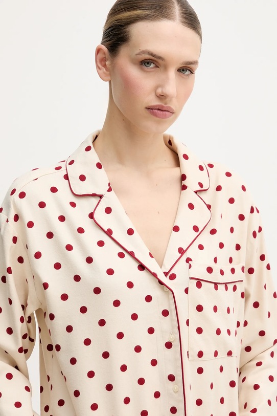 Abercrombie & Fitch koszula piżamowa beżowy KI146.5136.606