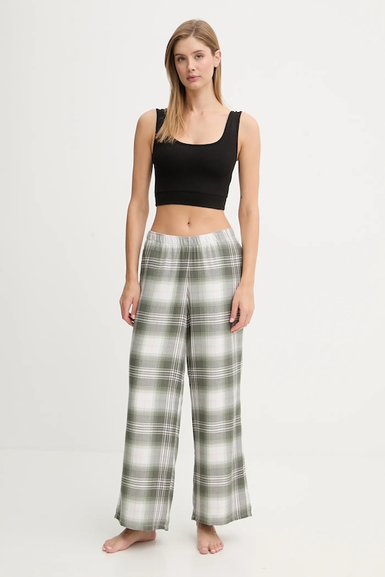 Hollister Co. spodnie piżamowe KI346.5090.312 zielony AW25