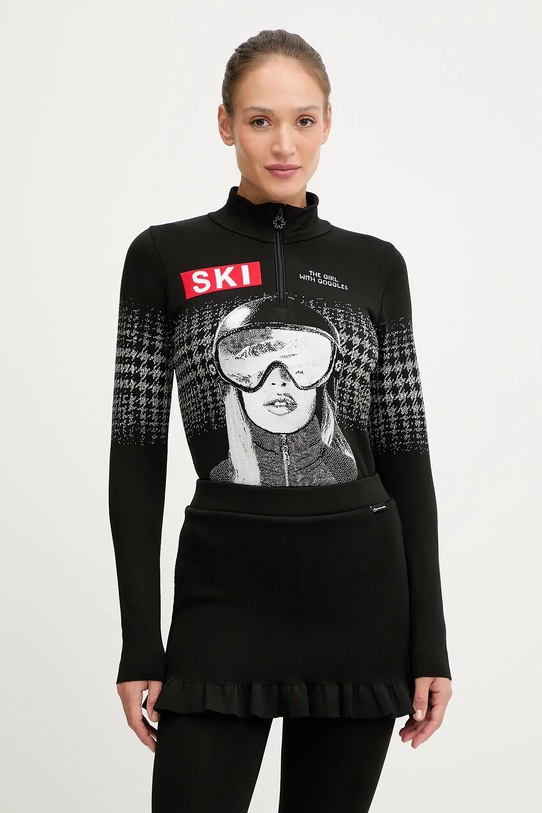Newland bluza funkcyjna LADY T-NECK sporty zimowe czarny N46787.157