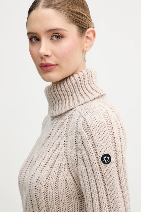 Newland sweter z dodatkiem wełny LADY WOOL SWEATER beżowy N46536.34