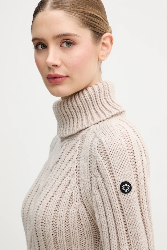 Newland sweter z dodatkiem wełny LADY WOOL SWEATER beżowy N46536.34