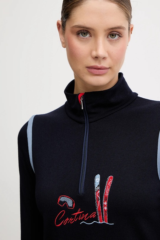 Newland longsleeve funkcyjny z dodatkiem wełny LADY WOOL T-NECK granatowy N46864.8