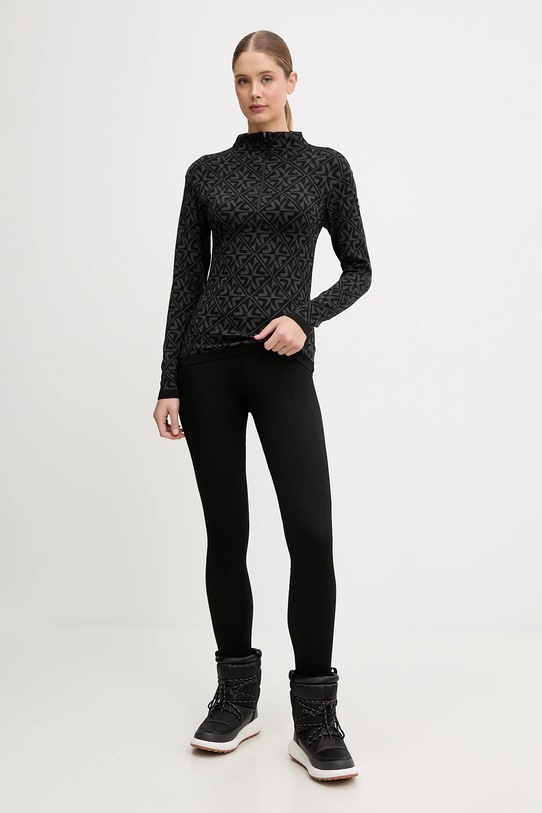 Newland longsleeve funkcyjny LADY T-NECK N46509.167 czarny AW25