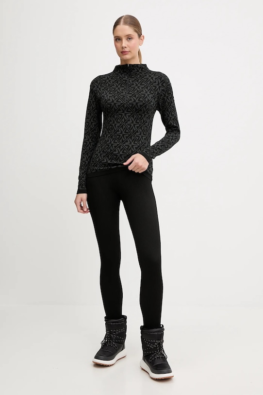 Newland longsleeve funkcyjny LADY T-NECK N46509.167 czarny AW25