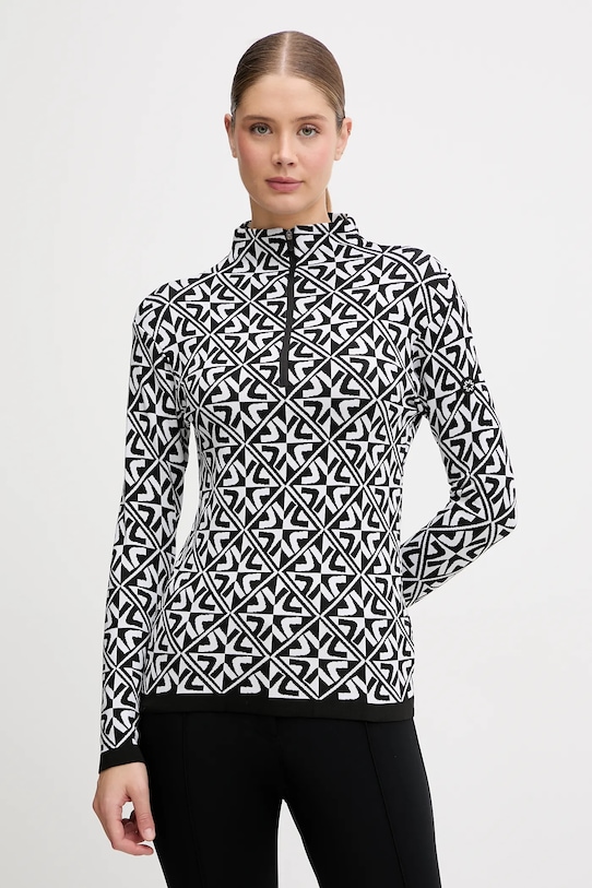 Newland longsleeve funkcyjny LADY T-NECK Planet friendly czarny N46509.108