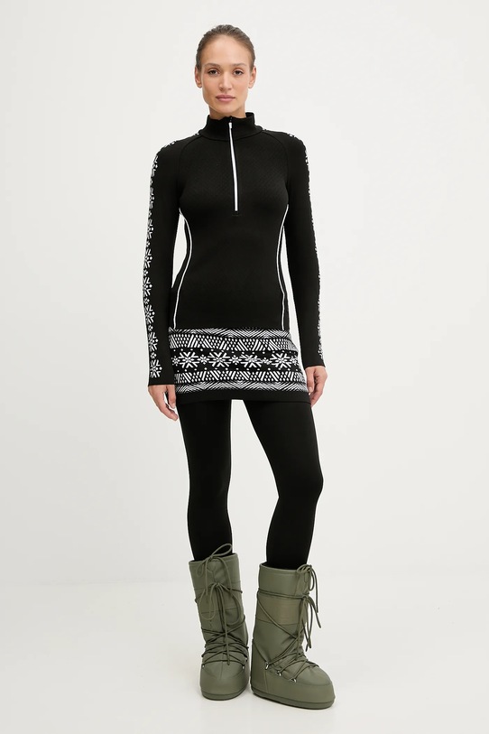 Funkčné tričko s dlhým rukávom Newland LADY T-NECK N46720.108 čierna AW25