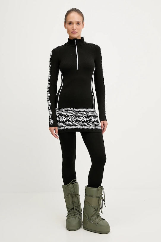 Funkčné tričko s dlhým rukávom Newland LADY T-NECK N46720.108 čierna AW25