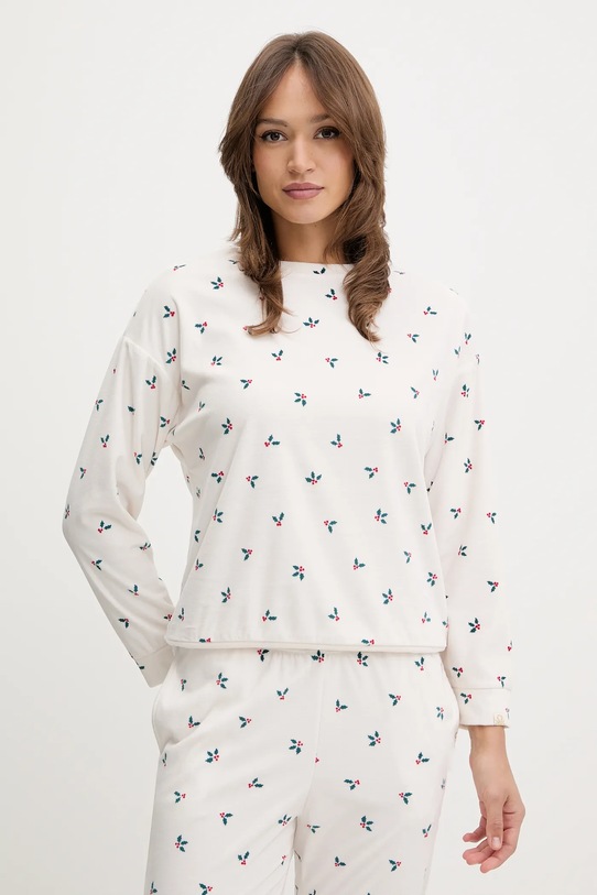 Pižama dolgi rokav United Colors of Benetton Pletenina bež 312W3M07W