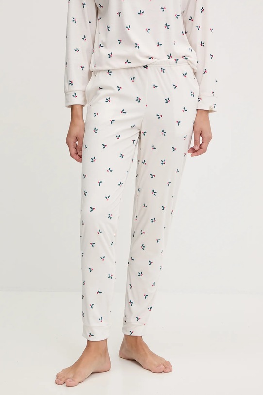 Spodnji del pižame United Colors of Benetton Pletenina bež 312W3F04T