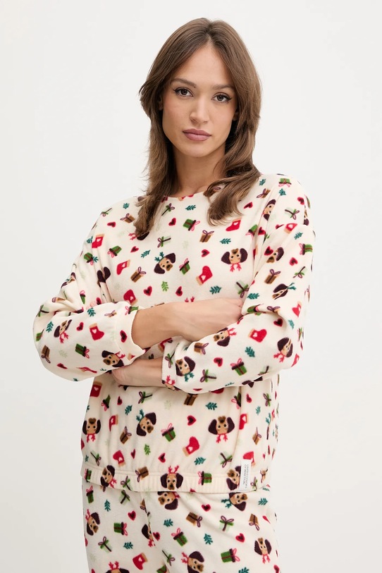 Pižama dolgi rokav United Colors of Benetton Pletenina bež 39EZ3M087