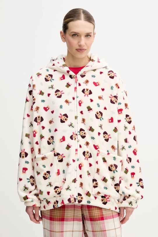 United Colors of Benetton longsleeve piżamowy dzianina czerwony 3DKE3M07Y