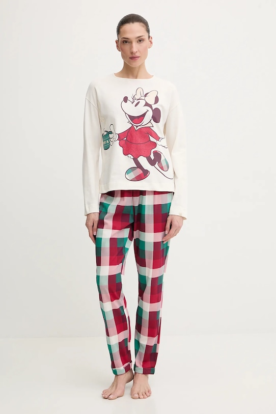 Bombažna pižama United Colors of Benetton 3P053P04G bež AW25