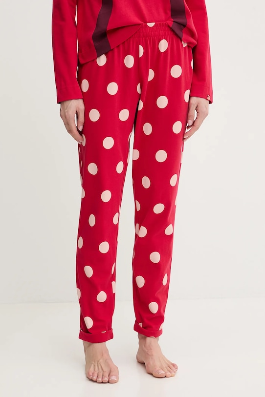 Βαμβακερές πιτζάμες United Colors of Benetton κόκκινο 3P053P04G