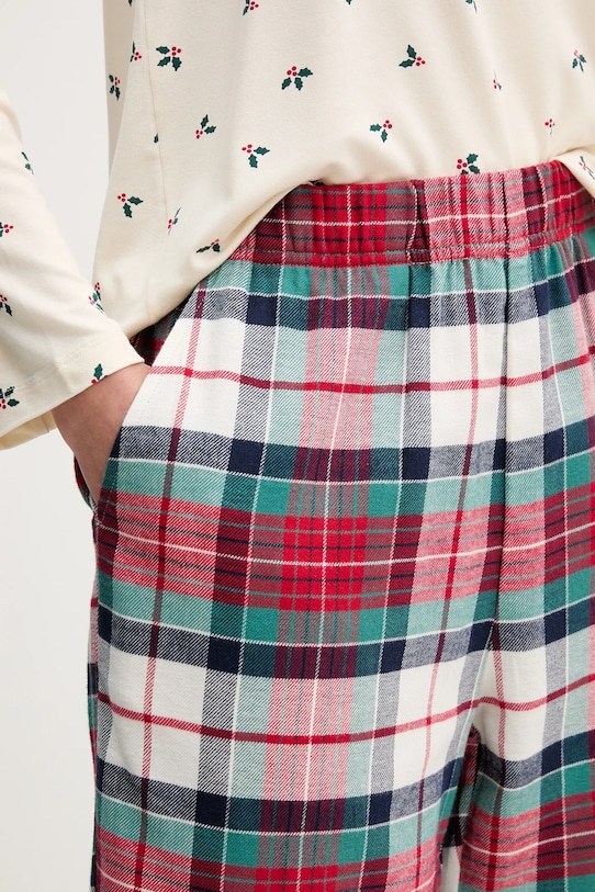 United Colors of Benetton spodnie piżamowe bawełniane czerwony 40EP3F00I