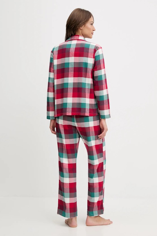 Bombažna pižama United Colors of Benetton bordo 40EP3P00W