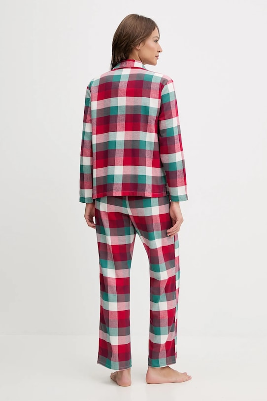 Bombažna pižama United Colors of Benetton bordo 40EP3P00W