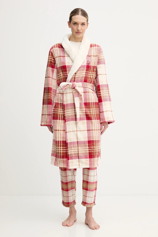 United Colors of Benetton szlafrok dzianina różowy 6FK81C00E