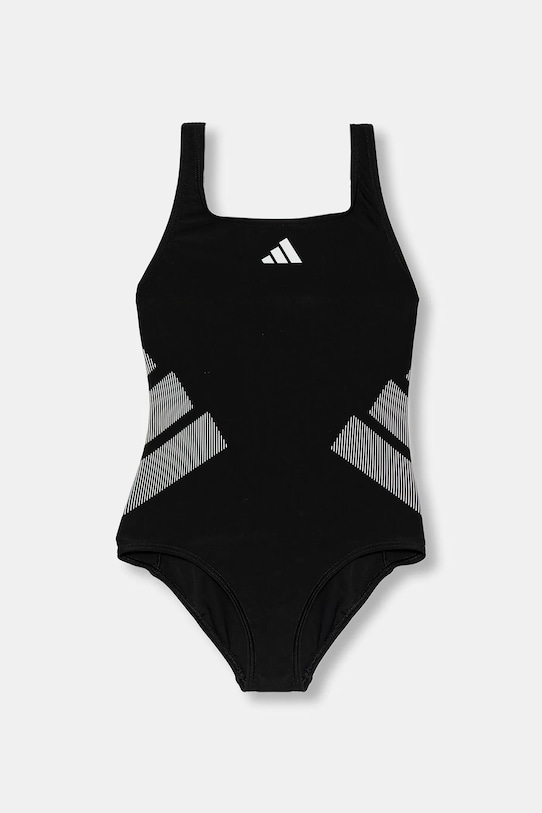 adidas Performance costum de baie dintr-o bucată pentru copii moale negru JM8226