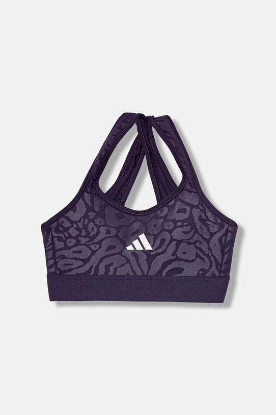adidas biustonosz sportowy dziecięcy JM3916 fioletowy AW25