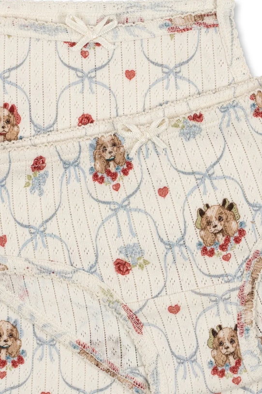 Fete Konges Sløjd set de bumbac pentru copii MINNIE UNDERWEAR GOTS KS103924.9BYA bej