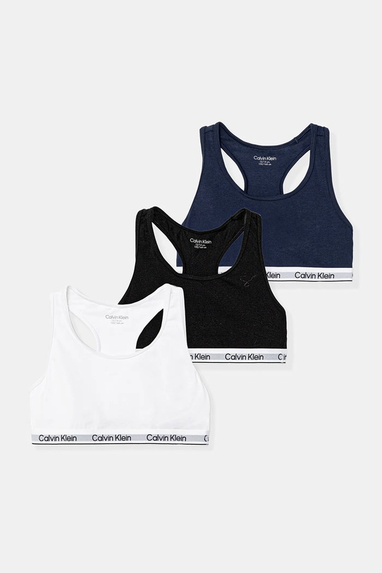 Calvin Klein Underwear biustonosz sportowy dziecięcy 3-pack nadruk czarny G80G800743.9BYA