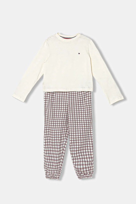 Tommy Hilfiger piżama dziecięca wzorzyste beżowy UG0UG00807.9BYA