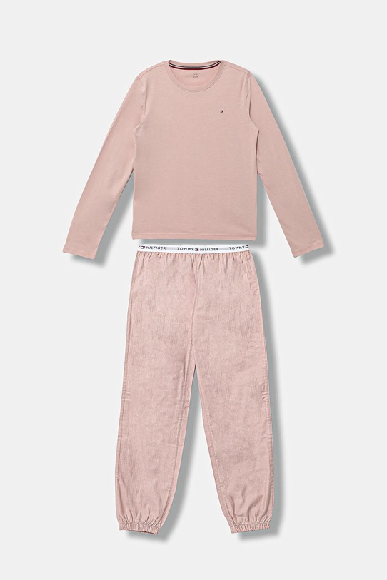 Tommy Hilfiger pijamale de bumbac pentru copii set roz UG0UG00810.9BYA