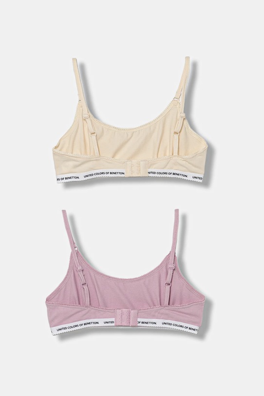 United Colors of Benetton biustonosz dziecięcy 2-pack 3MC10R1IN.G.Season.9BYA beżowy AW25