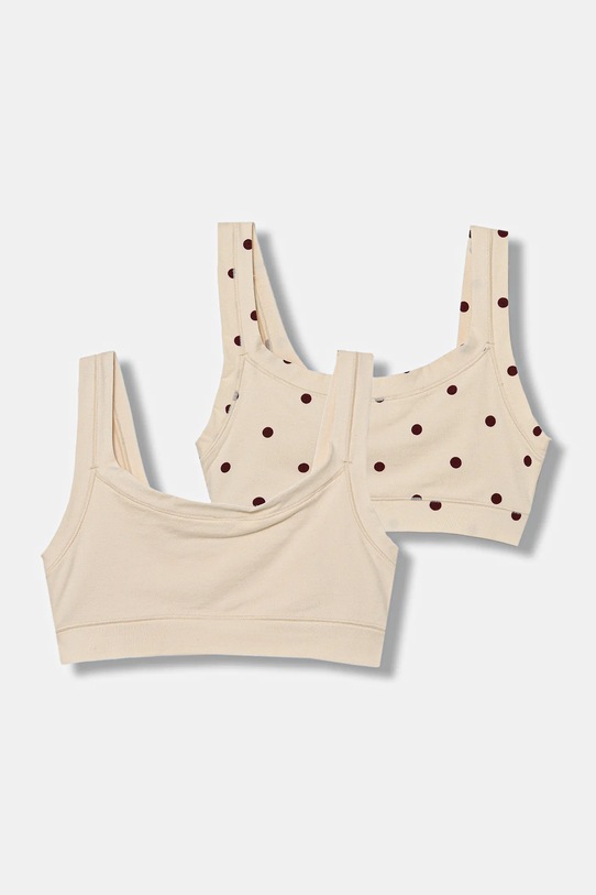 United Colors of Benetton biustonosz dziecięcy 2-pack wzorzyste beżowy 3SH70R008.G.seasonal