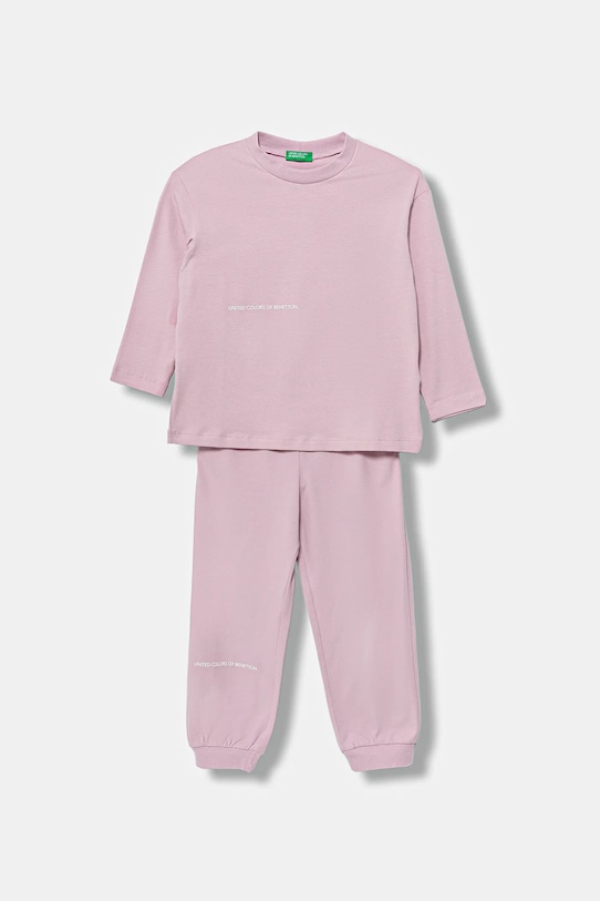 United Colors of Benetton pijama copii set roz 3DKE0P097.G.G.seasonal