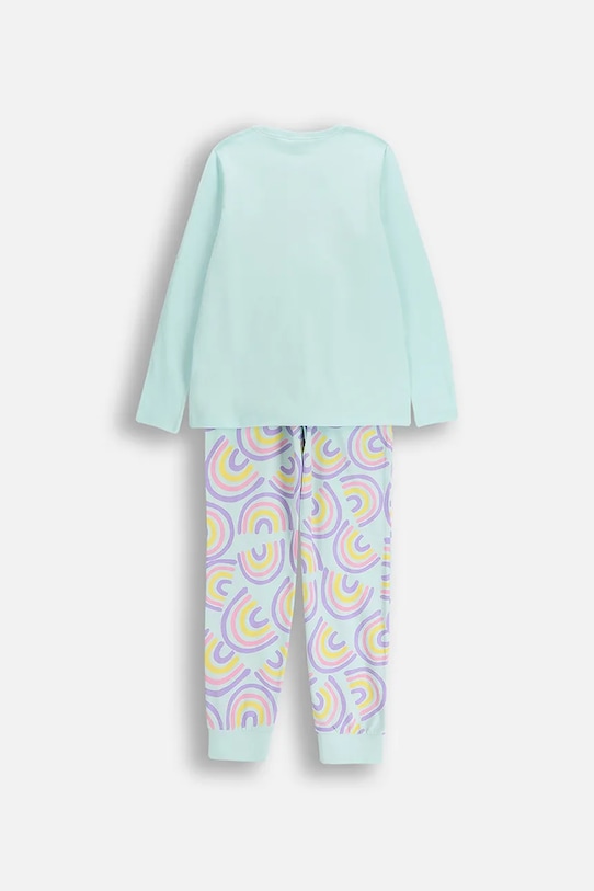 Coccodrillo pijamale de bumbac pentru copii ZC5448116PJS turcoaz AW25