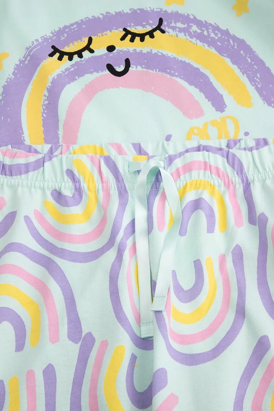 Coccodrillo pijamale de bumbac pentru copii turcoaz ZC5448116PJS