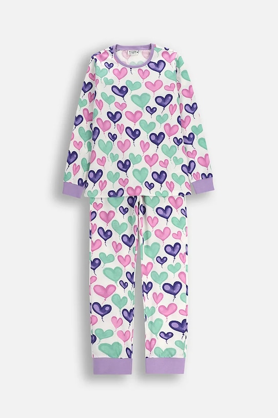 Coccodrillo pijamale din bumbac pentru copii set bej ZC5448105PJS