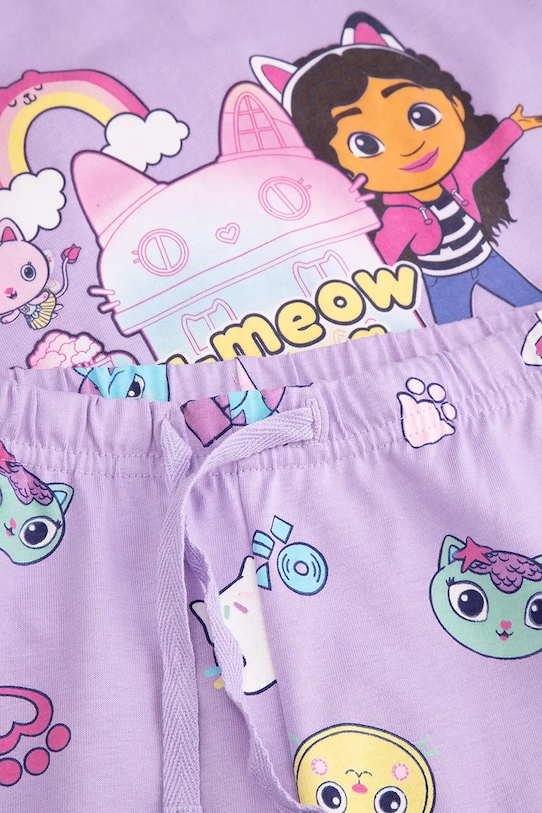 Coccodrillo piżama bawełniana dziecięca fioletowy ZC5448101LGD