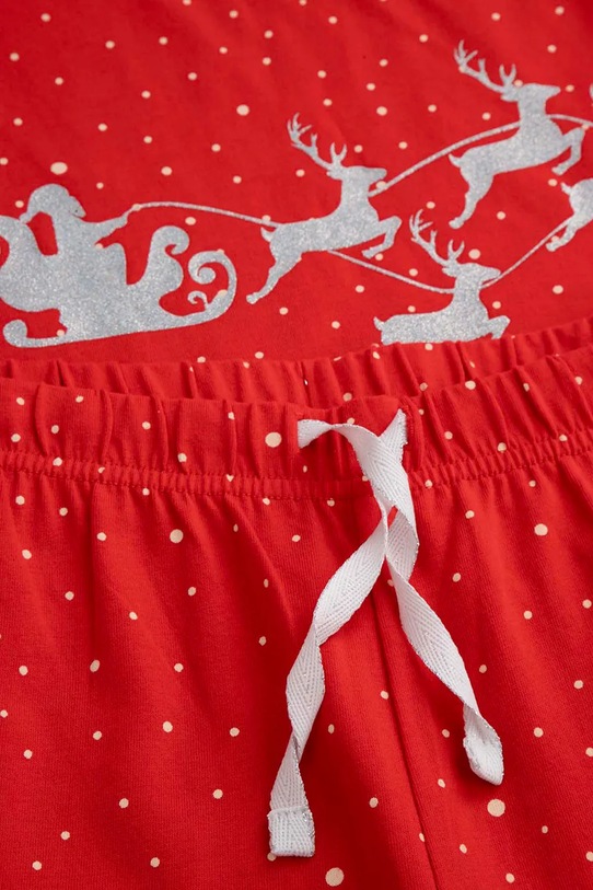 Coccodrillo komplet piżamowy dziecięcy bawełniany czerwony ZC5448105MER