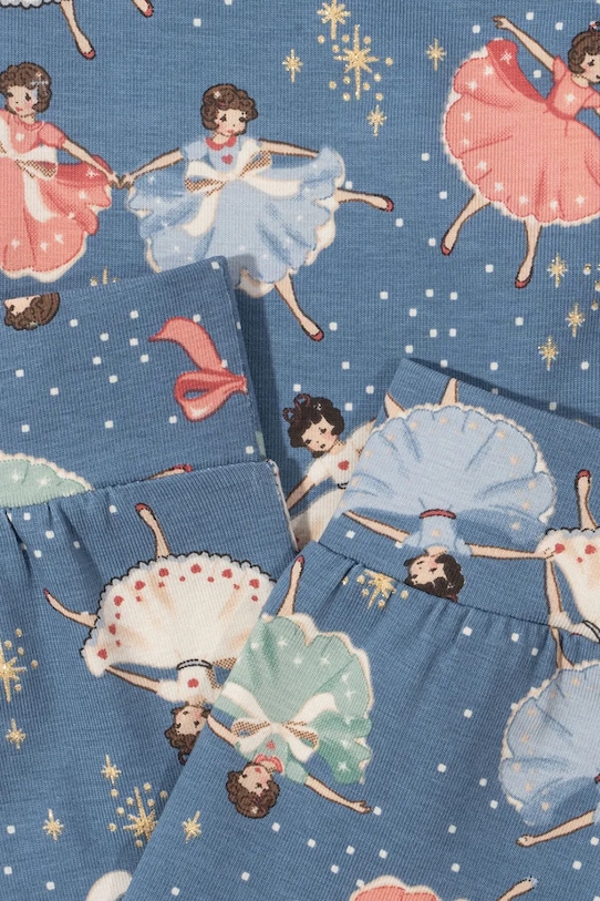 Παιδική πιτζάμα Konges Sløjd BASIC BLOUSE/PANTS SET GOTS KS104214.G.9BYA μπλε