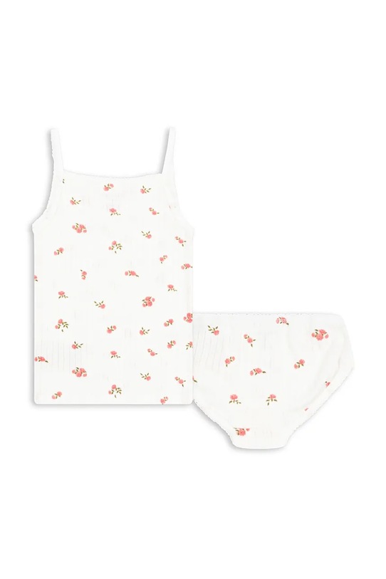 Dziewczynka Konges Sløjd komplet bawełniany dziecięcy MINNIE UNDERWEAR GOTS KS3021.9BYA biały
