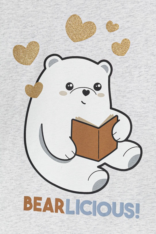 Fete United Colors of Benetton pijama copii 3DKE0P09P.G.Seasonal gri